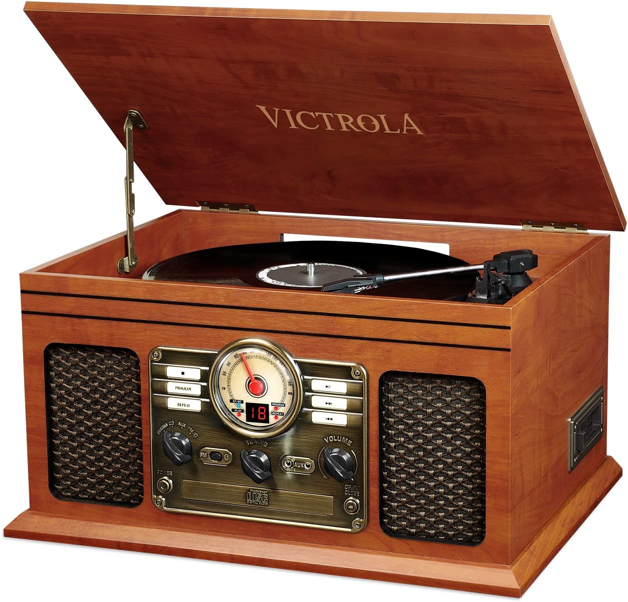 Victrola Classic 6-in-1, Tocadiscos Bluetooth, Caoba
